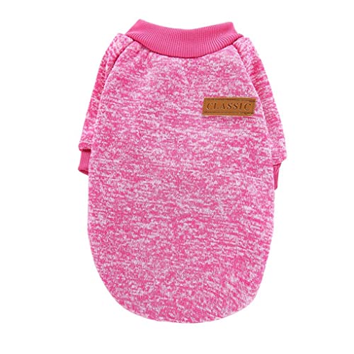 Dog Sweaters for Small Dogs (Rose red / Large)