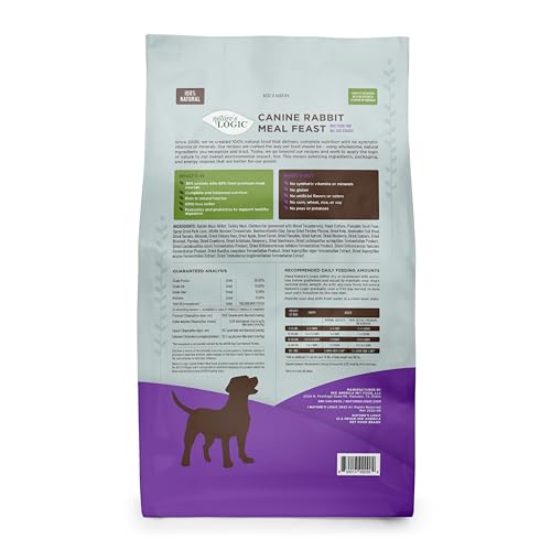 Dry Dog Food Rabbit Meal Feast Dry Kibble (13 Pound (Pack of 1))
