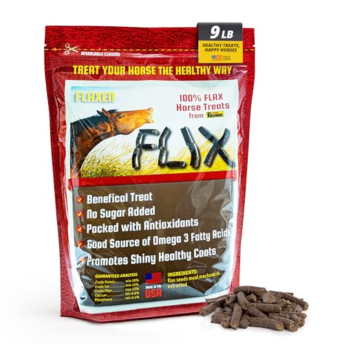 Flix 9 lb 100% Flaxseed Healthy Treats for Horses (9 Pound (Pack of 1))