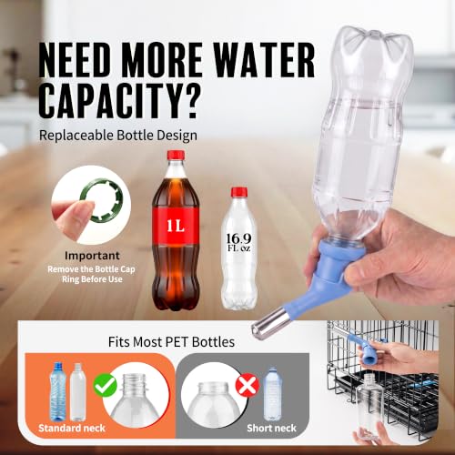 Patented No Drip Dog Water Bottle (C570 Blue / Large Sized Dogs-16.9 fl.oz)