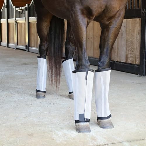 Equine Romper Stomper Fly Boots for Horses (Grey / Small)