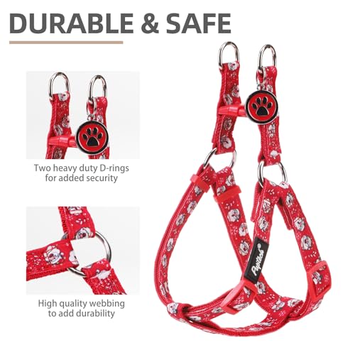 Christmas Dog Harness Medium Sized Step (Red(Santa Claus) / Small)