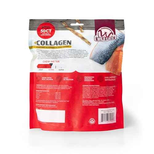 Salmon Flavor Collagen Twist Style Dog Chews (17.6 Ounce (Pack of 50))