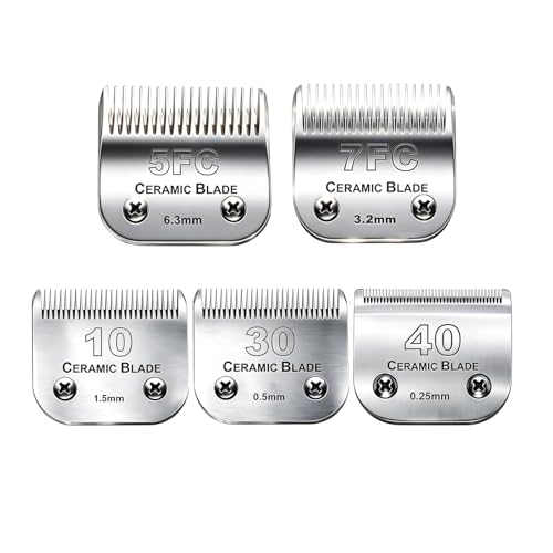 5PCS Dog Grooming Clipper Replacement Blade Compatible with Andis Clipper (7 Skip Tooth /3.2mm)