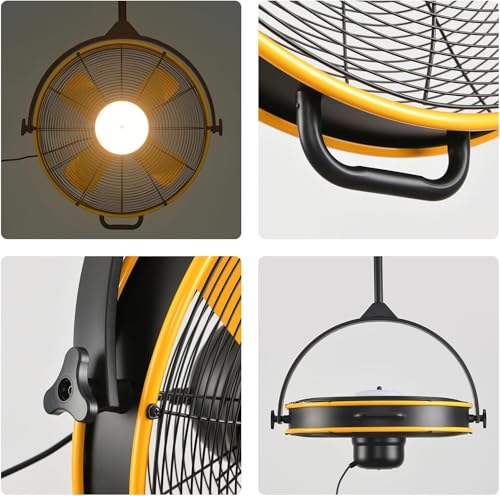 24.8'' Waterproof Outdoor Ceiling Fan (4 blades- Yellow)
