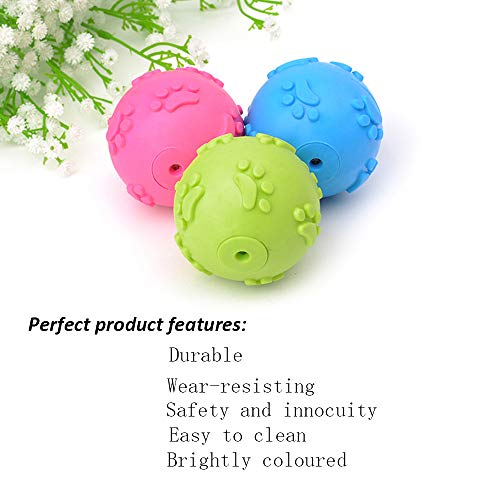 Dog Toys Dog Balls for Small Medium Large Dogs Squeaky Toy Balls 3 Pcs