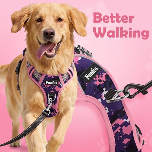Dog Harness No Pull (Mosaic Pink / Large)