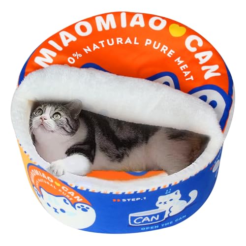 Ramen Noodle Cat Bed (23.6"L x 23.6"W x 10.2"Th / blue)