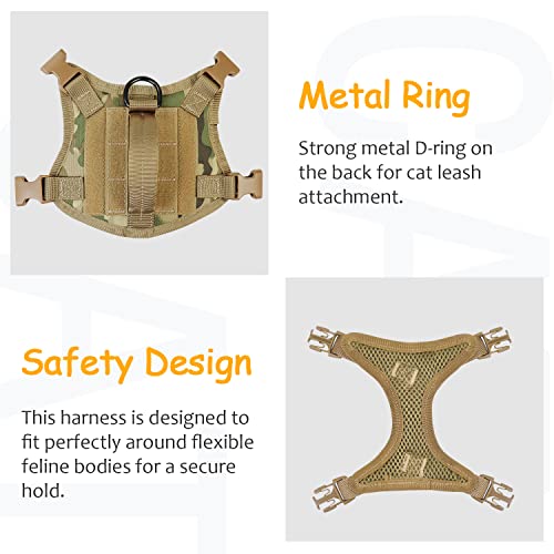 Tactical Cat Harness for Walking (L / camo khaki)