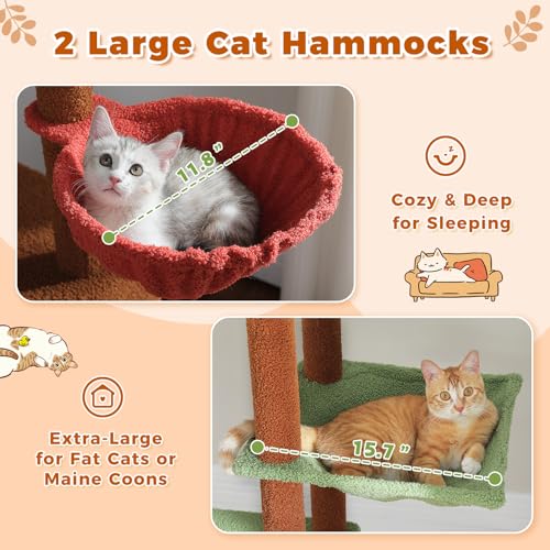 Floor to Ceiling Cat Tree (90''-101'' / Mushroom Brown)