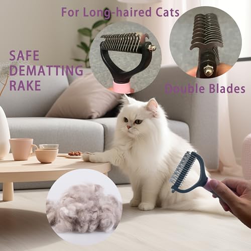 Cat Grooming Brush Kit 6 Tools (Pink)