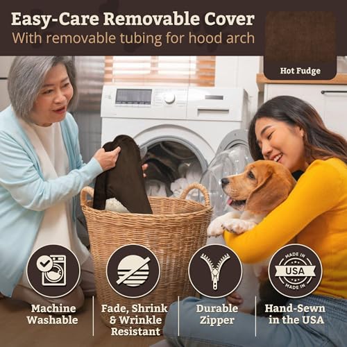 Cozy Cave Dog Bed (35.0"L x 35.0"W x 8.0"Th / Hot Fudge)