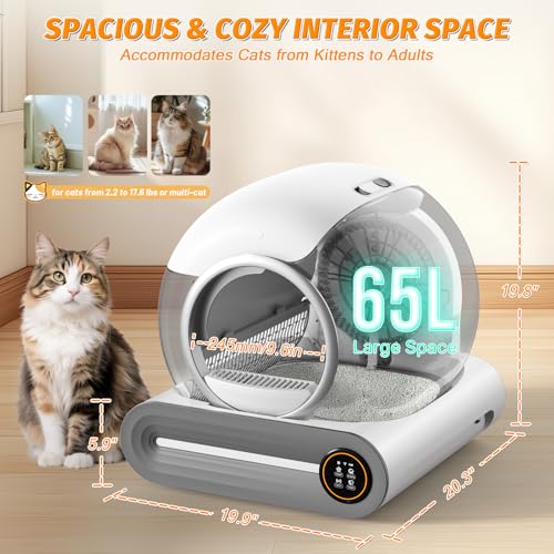 Self Cleaning Cat Litter Box (White)