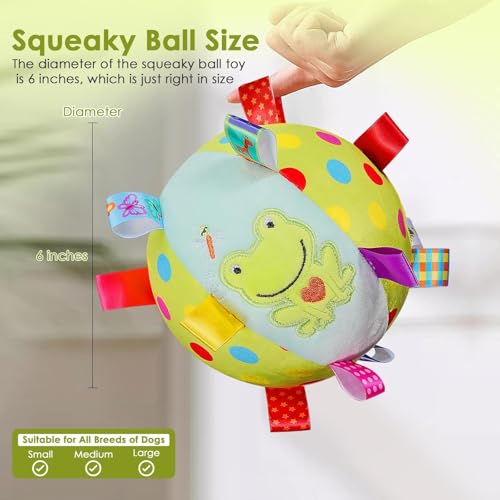 Dog Squeaky Plush Toy with Straps (Green)