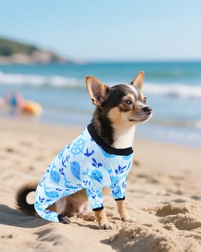 4 Pack Watermelon Dog Pajamas for Small Dogs (Medium)