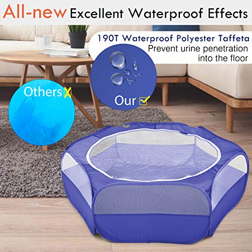 Small Animal Playpen with Zippered Cover (H-Indigo)