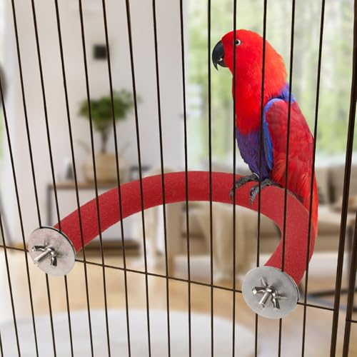 U Shaped Large Parrot Perch (Large / Red)