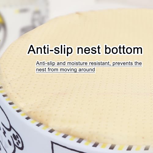 Ramen Noodle Cat Bed (15.7"L x 15.7"W x 7.9"Th / yellow white)