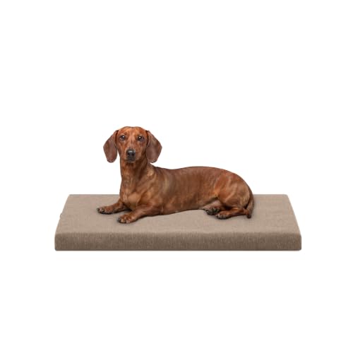 Tough Ripstop Orthopedic Crate Bed (Small (29" L x 18" W x 2" H) / Taupe Premium Finish)