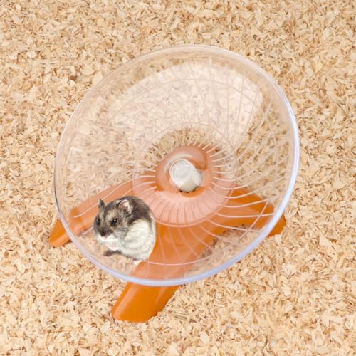 Silent Hamster Exercise Running Wheel Flying Saucer (Orange)