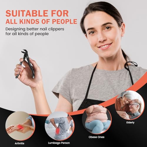 Toenail Clippers for Seniors (Black / Extra Large)