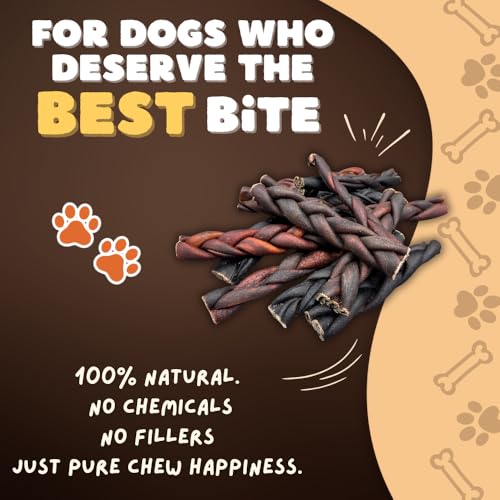 6 Inch Braided Collagen Sticks for Dogs