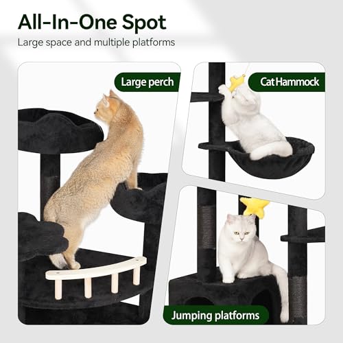 Black Cat Tree (Black)