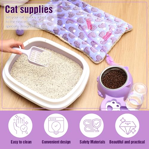 10 Pcs Kitten Starter Kit for Indoor (Cute / Medium / Purple)