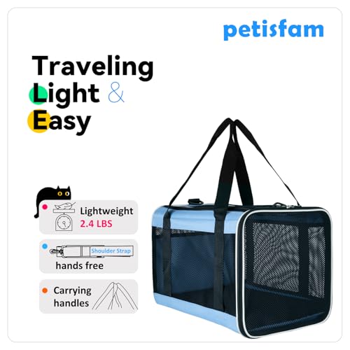 Soft Pet Carrier for Large and Medium Cats (Blue)