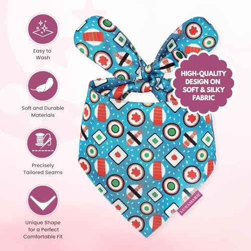 Luxury Pet Birthday Bandanas (Sushi / Medium)