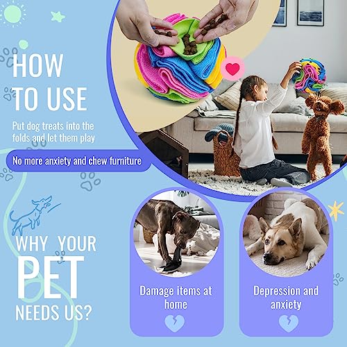 Pet Snuffle Ball (New rainbow color / 15cm)