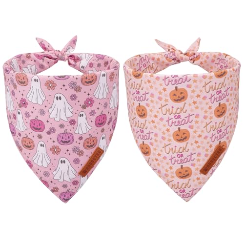 Pink Halloween Dog Bandanas Girl (Small / Halloween)