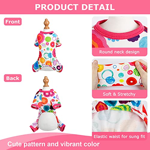 Dog Pajamas Pjs Spring Summer Dog Clothes for Small Dogs Girl (Floral / Large (10-15))