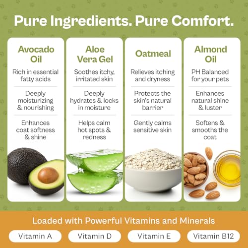 Oatmeal Dog Shampoo and Conditioner for Allergies