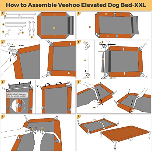 Outdoor Elevated Dog Bed Large Sized Dogs (53.0"L x 37.0"W x 9.0"Th / Brown)