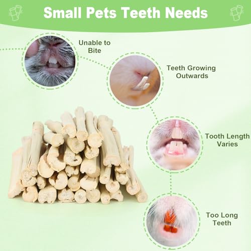 2.7lb Sweet Bamboo Sticks for Rabbits Chew Sticks Toys Guinea Pig Hamster Chinchilla Molar Treats Snacks