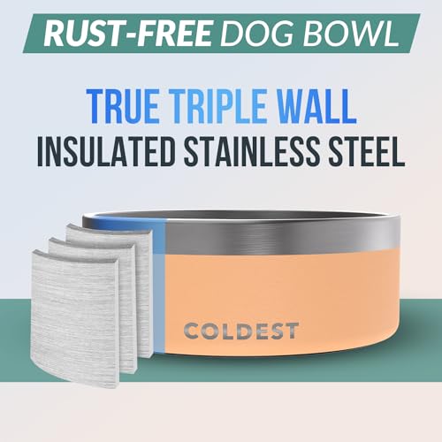Coldest Dog Bowl (64 oz / Sahara Peach)