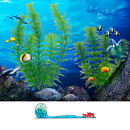 Artificial Aquarium Plants Plastic (10pcs Green)