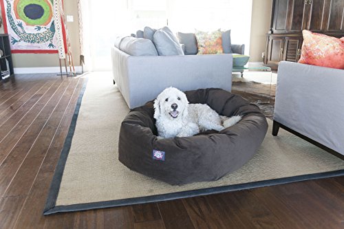 Suede Calming Dog Bed (Chocolate)