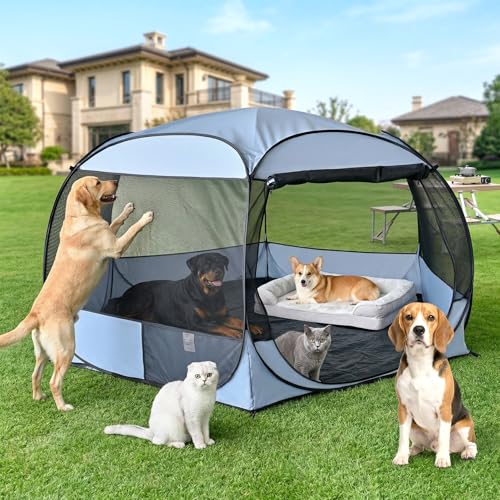 XXLarge Popup Portable Dog Houses (Grey)