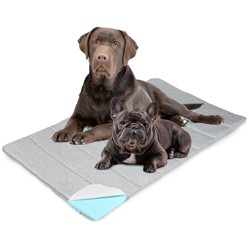 Dog Cooling Mat for Large Dogs (Grey / 47"L x 29"W x 0.8"H)