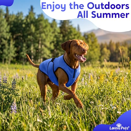 Dog Cooling Vest (Dark Blue / L)