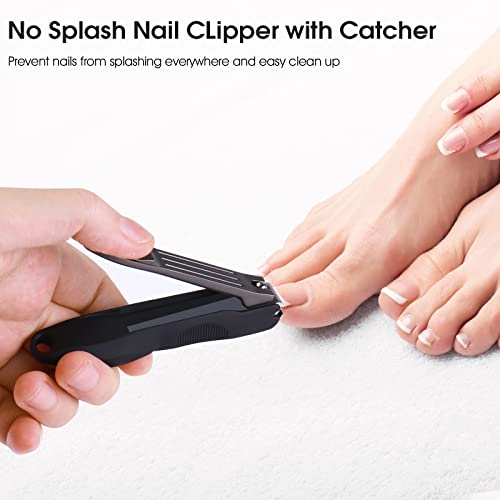 Nail Clippers with No Splash Storage Box (1 Count (Pack of 1))