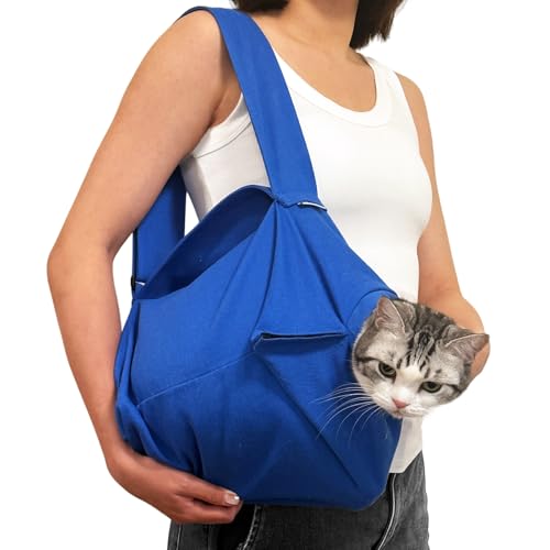 Cozy Travel] Cat Carrier Pouch (Klein Blue / 22.8"L x 16.5"W x 0.4"H)