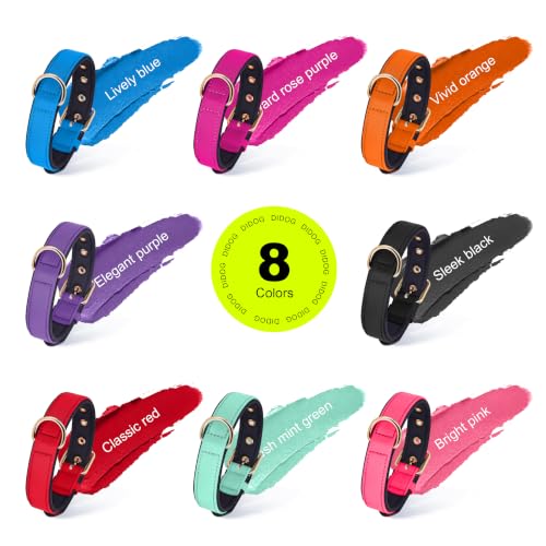 Soft Padded Dog Collars for Small Dogs (Green / S: Fit 9-12" Neck)