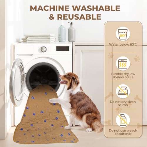 Washable Dog Pee Pads (Brown / 24*96 Inch (Pack of 1))