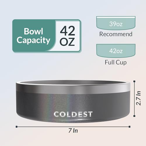 Coldest Dog Bowl (42 oz / Stardust Glitter)