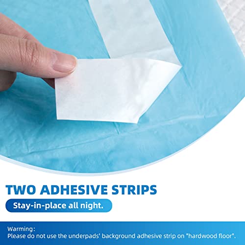 100 Count Disposable Bed Pads with Adhesive Strip 30"x36" (30"x36"-100 Pads (with Adhesive Strips))