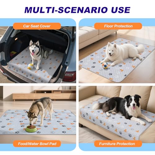 Washable Pee Pads for Dogs (Orange / 18"x24" (Pack of 2))