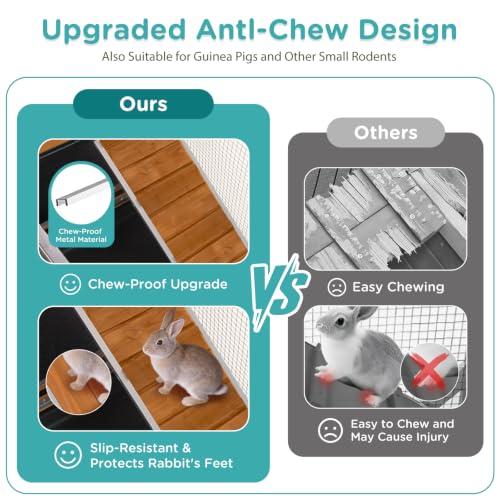 2 Story Rabbit Cage with Chew ((Brown & Black))
